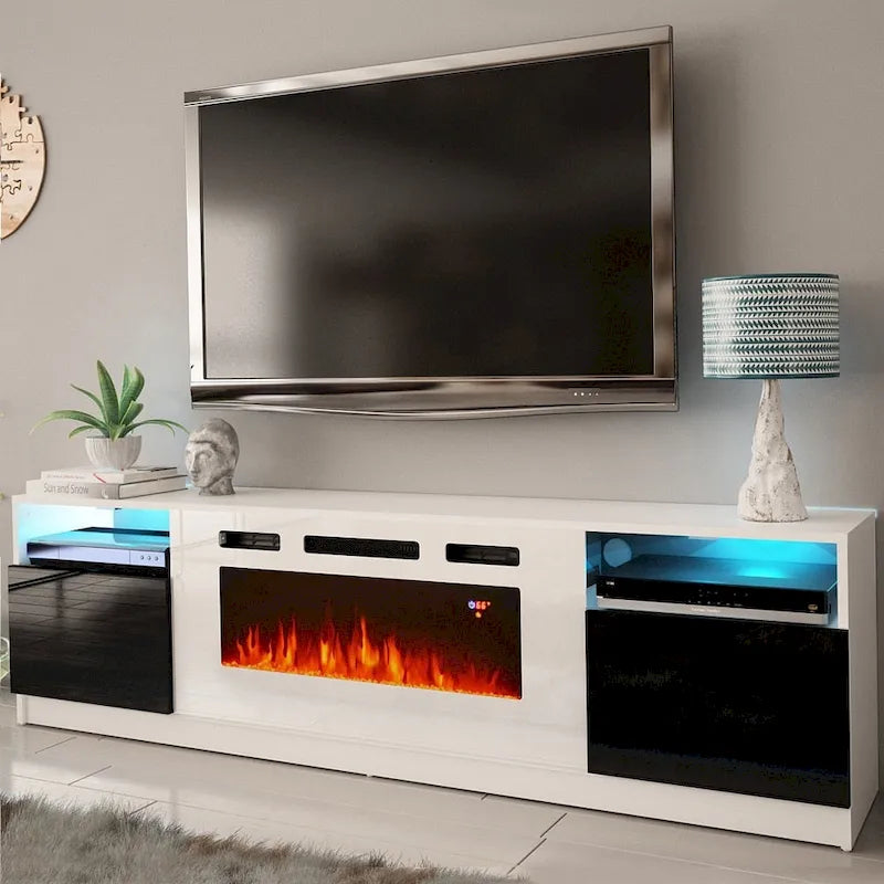 Strick & Bolton Amsden Electric Fireplace TV Stand