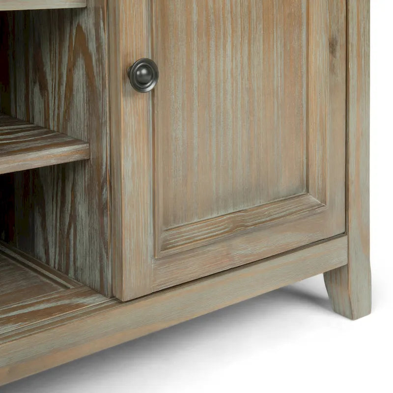 WYNDENHALL Halifax 54 inch Wide Solid Wood Transitional TV Stand - 54 W x 18.9 D x 31.9 H