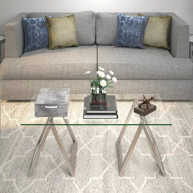 Modara Sawhorse Leg Coffee Table (Optional Finishes)