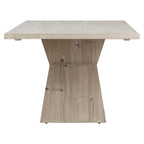 Table à manger Hudson 79 rectangulaire en pin recyclé avec piédestal moderne en nid d'abeille