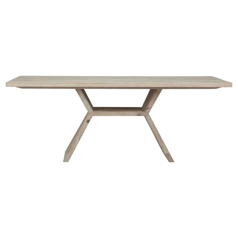 Table à manger Hudson 79 rectangulaire en pin recyclé avec piédestal moderne en nid d'abeille