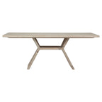 Table à manger Hudson 79 rectangulaire en pin recyclé avec piédestal moderne en nid d'abeille