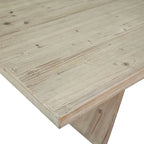 Table à manger Hudson 79 rectangulaire en pin recyclé avec piédestal moderne en nid d'abeille
