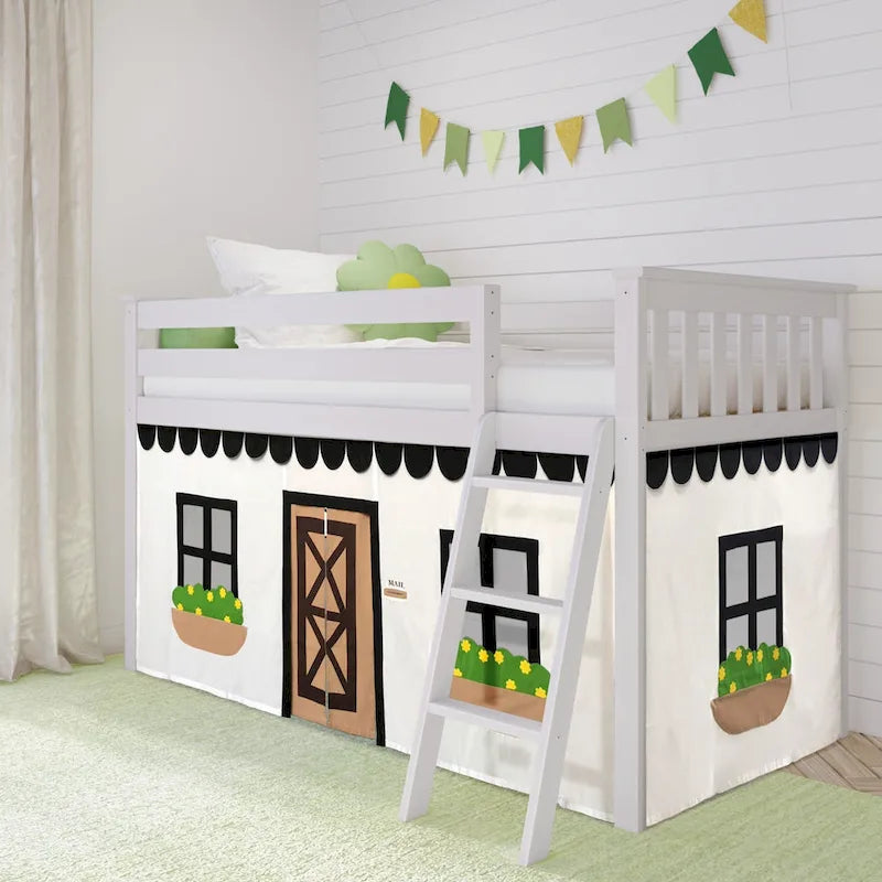 Max and Lily Cotton Underbed Farmhouse Curtain