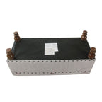 Banc de rangement rembourré Copper Grove Muscari avec garniture cloutée