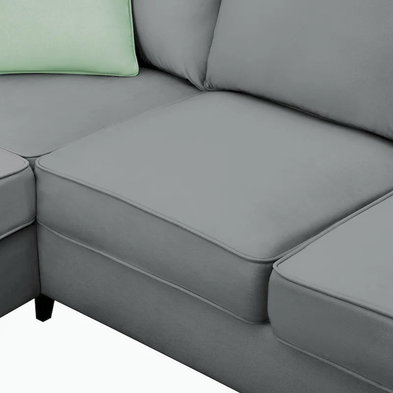 Canapé modulaire avec ottomane et 3 oreillers