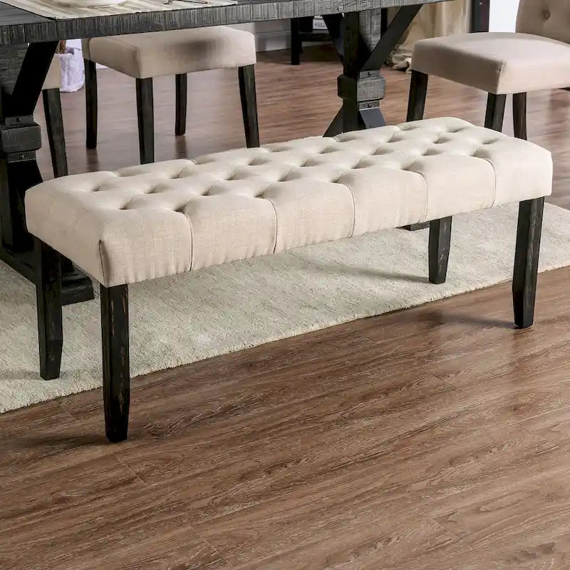 Copper Grove Chalwa Rustic Tufted 48-inch Dining Bench