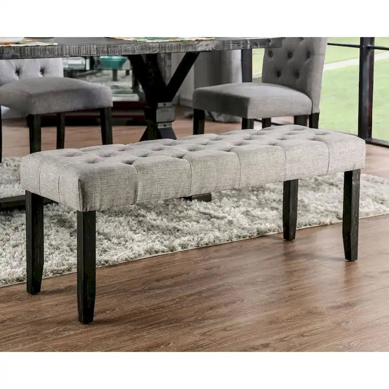 Banc de salle à manger capitonné rustique Chalwa 48 po Copper Grove