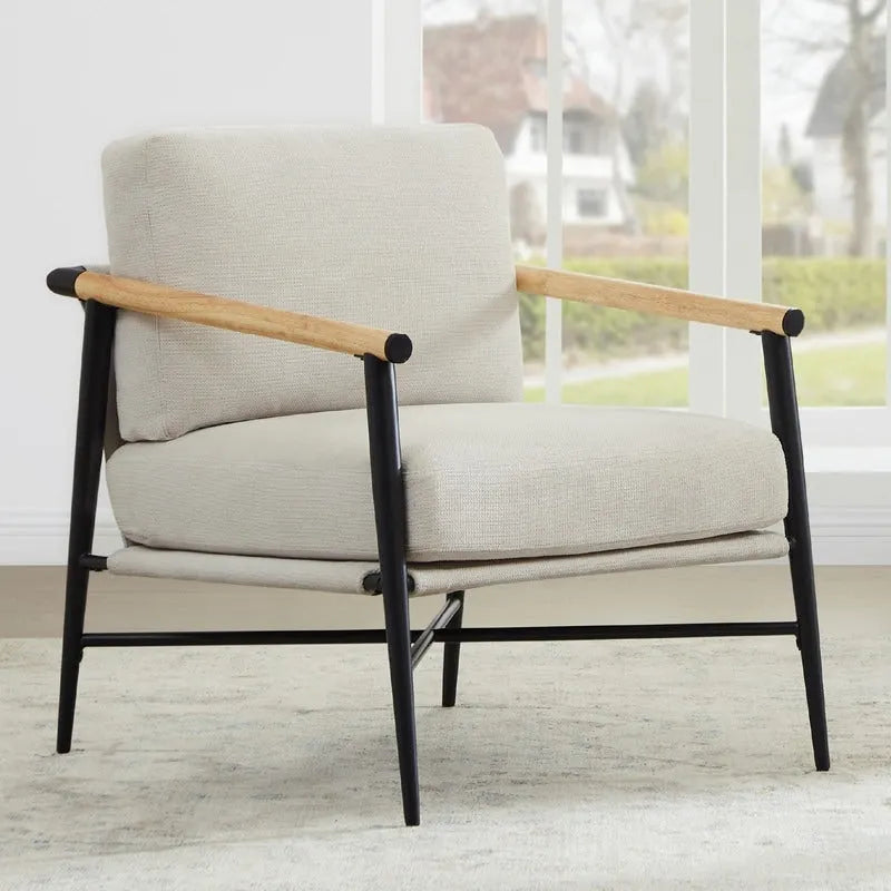 Fauteuil d'appoint rembourré Mid-Century Moderne Vincent