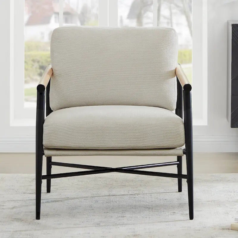 Fauteuil d'appoint rembourré Mid-Century Moderne Vincent