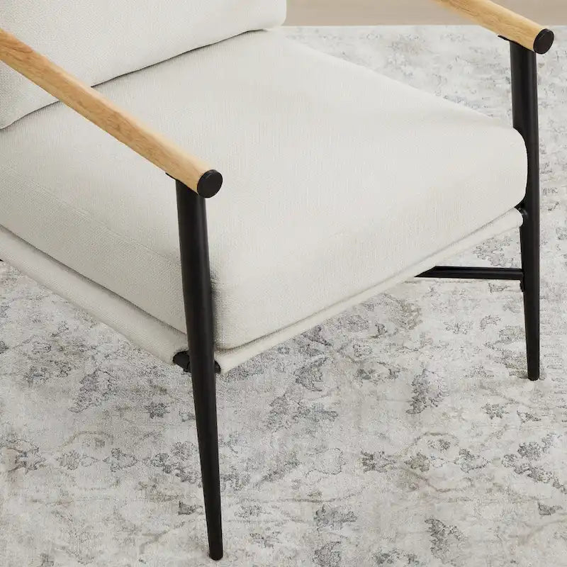 Fauteuil d'appoint rembourré Mid-Century Moderne Vincent
