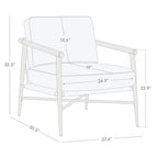 Fauteuil d'appoint rembourré Mid-Century Moderne Vincent