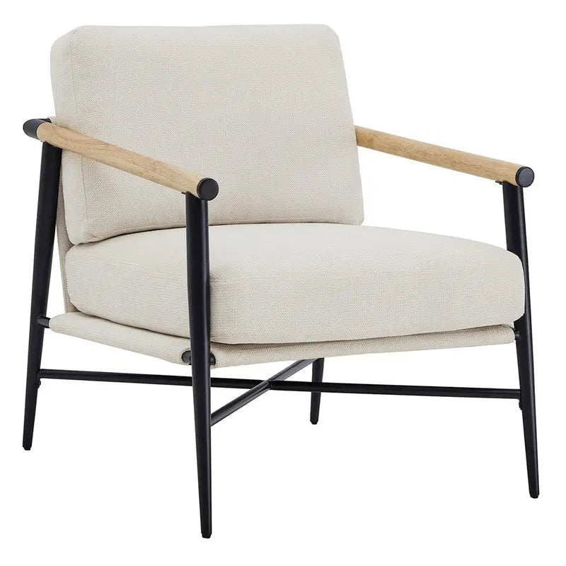 Fauteuil d'appoint rembourré Mid-Century Moderne Vincent