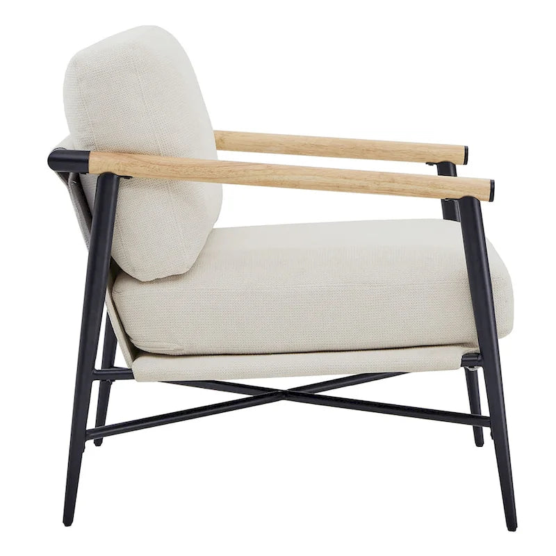 Fauteuil d'appoint rembourré Mid-Century Moderne Vincent