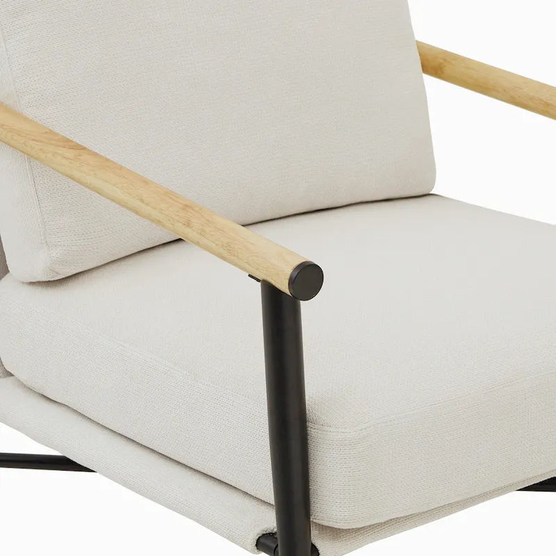 Fauteuil d'appoint rembourré Mid-Century Moderne Vincent
