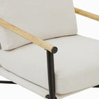Fauteuil d'appoint rembourré Mid-Century Moderne Vincent