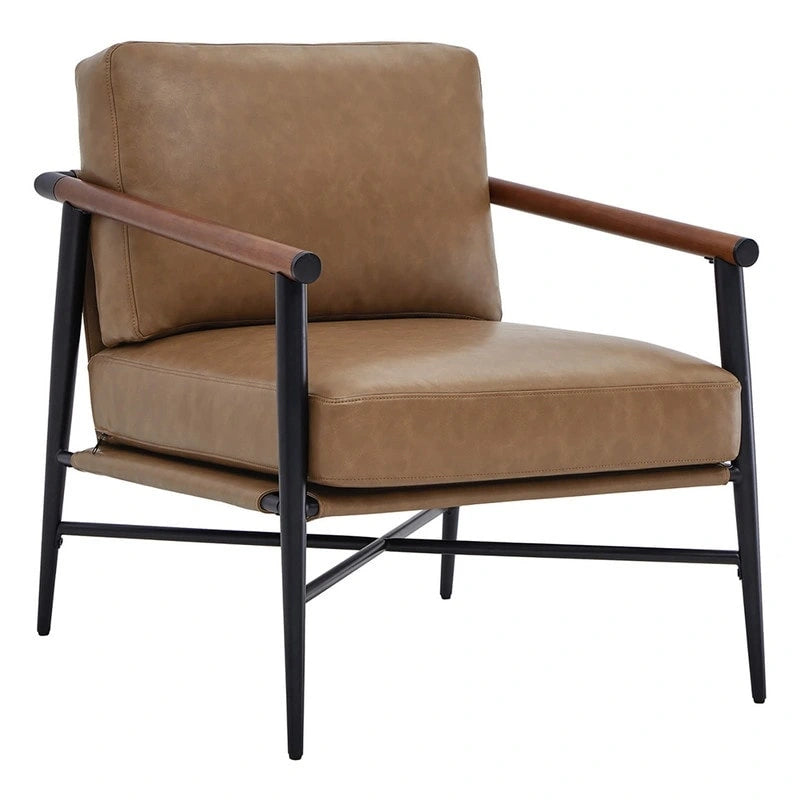 Fauteuil d'appoint rembourré Mid-Century Moderne Vincent