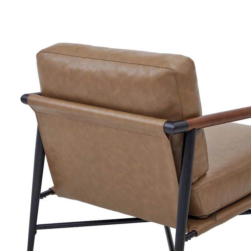 Fauteuil d'appoint rembourré Mid-Century Moderne Vincent