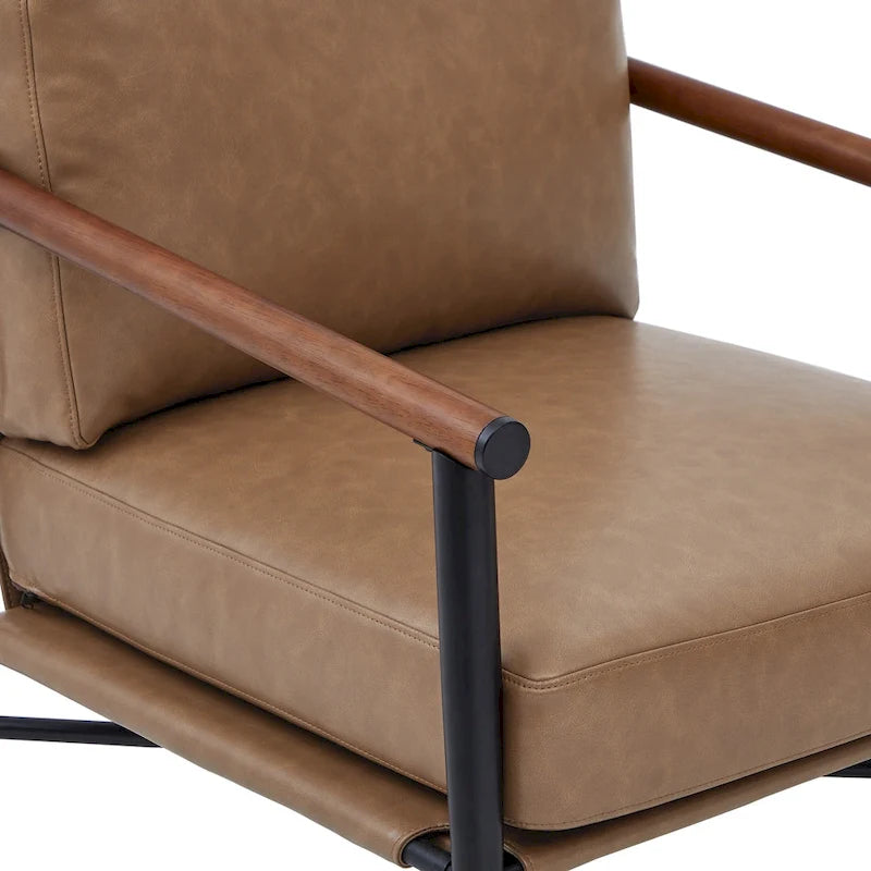 Fauteuil d'appoint rembourré Mid-Century Moderne Vincent