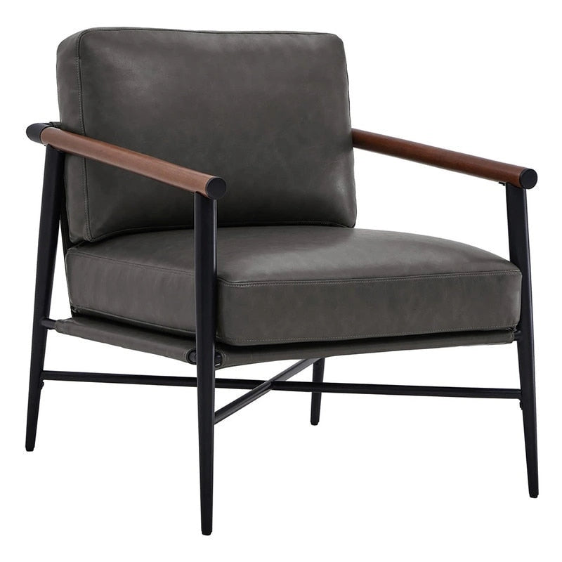 Fauteuil d'appoint rembourré Mid-Century Moderne Vincent