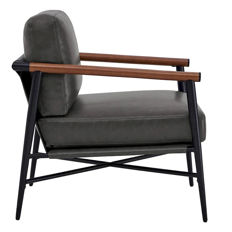 Fauteuil d'appoint rembourré Mid-Century Moderne Vincent