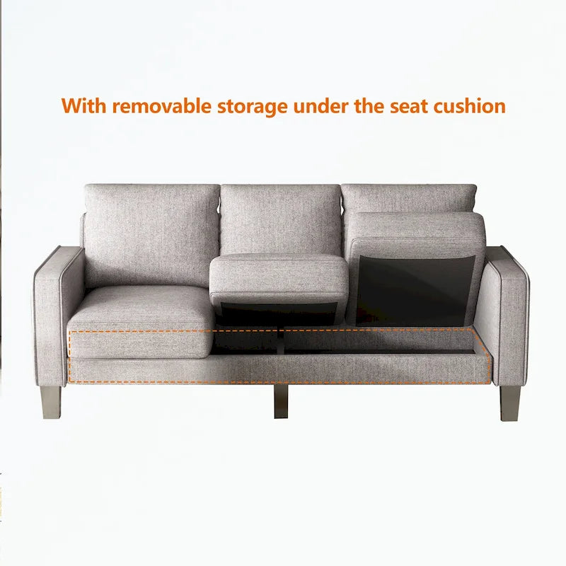 Fabric Upholstered Living Room Furniture Sofa