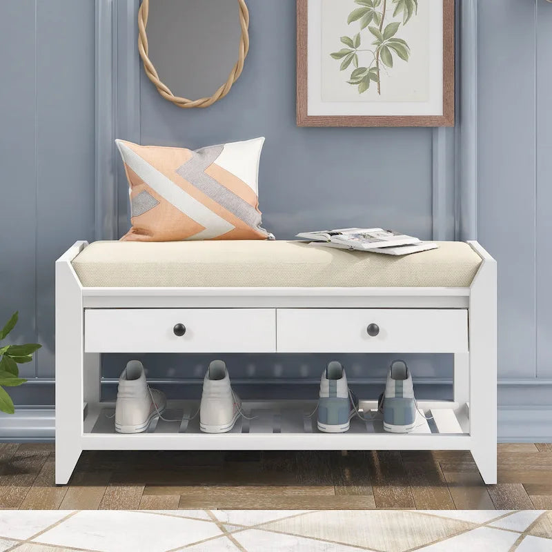 Banc de rangement pour entrée