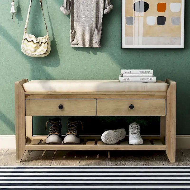 Banc de rangement pour entrée
