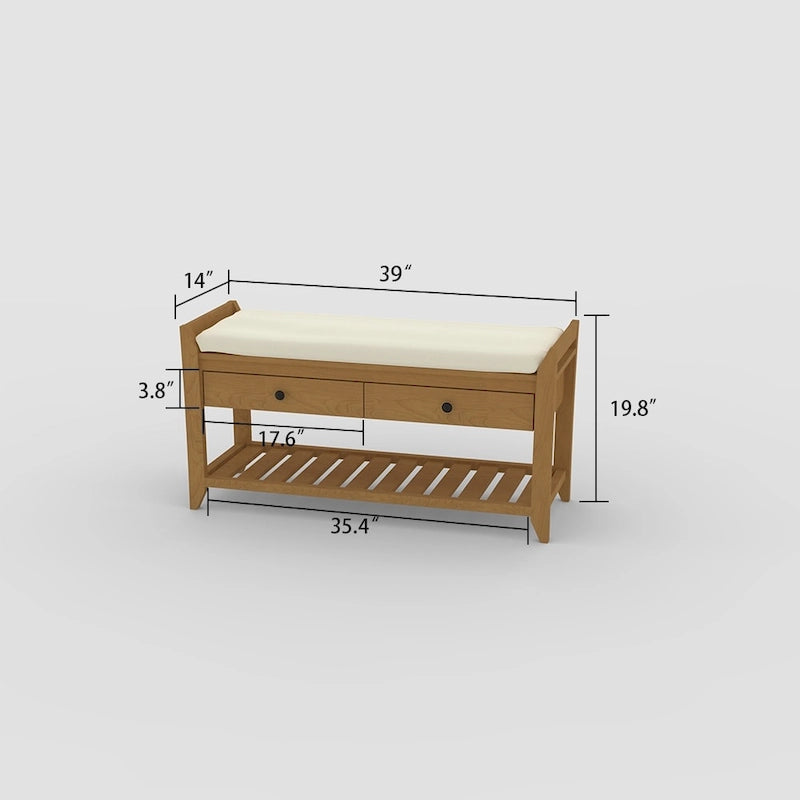 Banc de rangement pour entrée