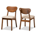 Damara Mid-Century Modern 2-Piece Dining Chair Set