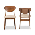 Damara Mid-Century Modern 2-Piece Dining Chair Set
