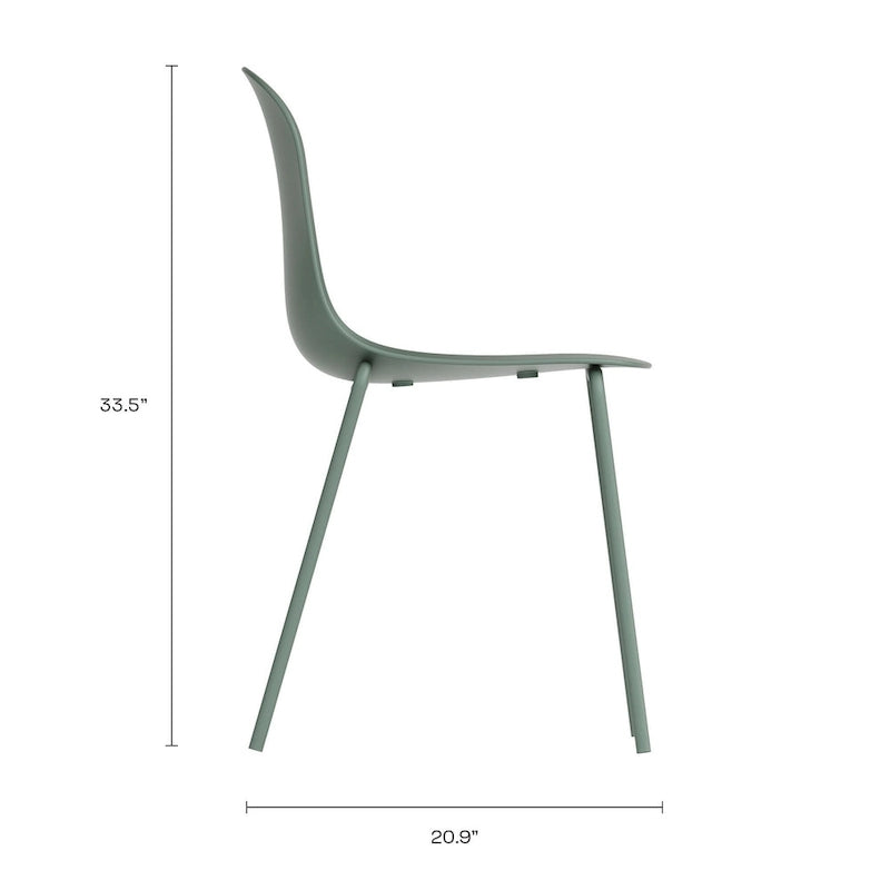Lot de 4 chaises de salle à manger empilables Serena