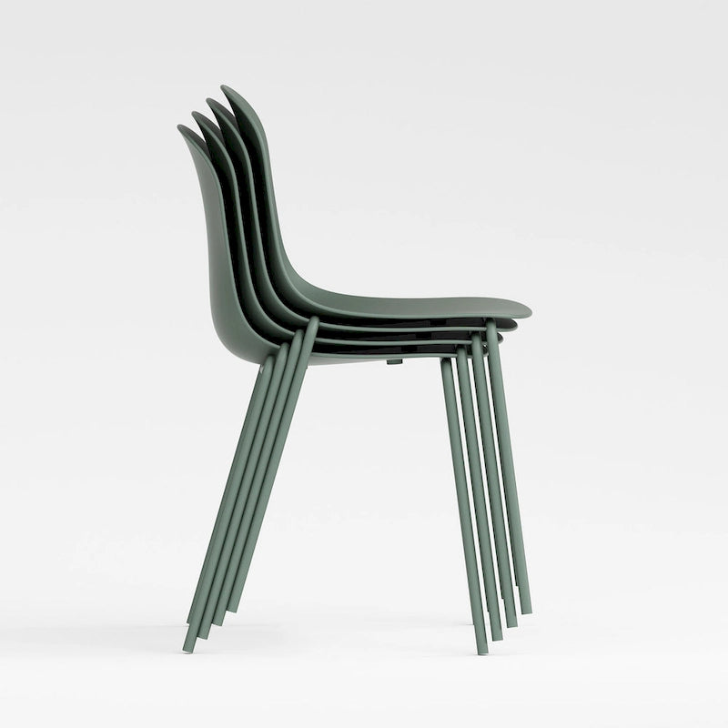 Lot de 4 chaises de salle à manger empilables Serena