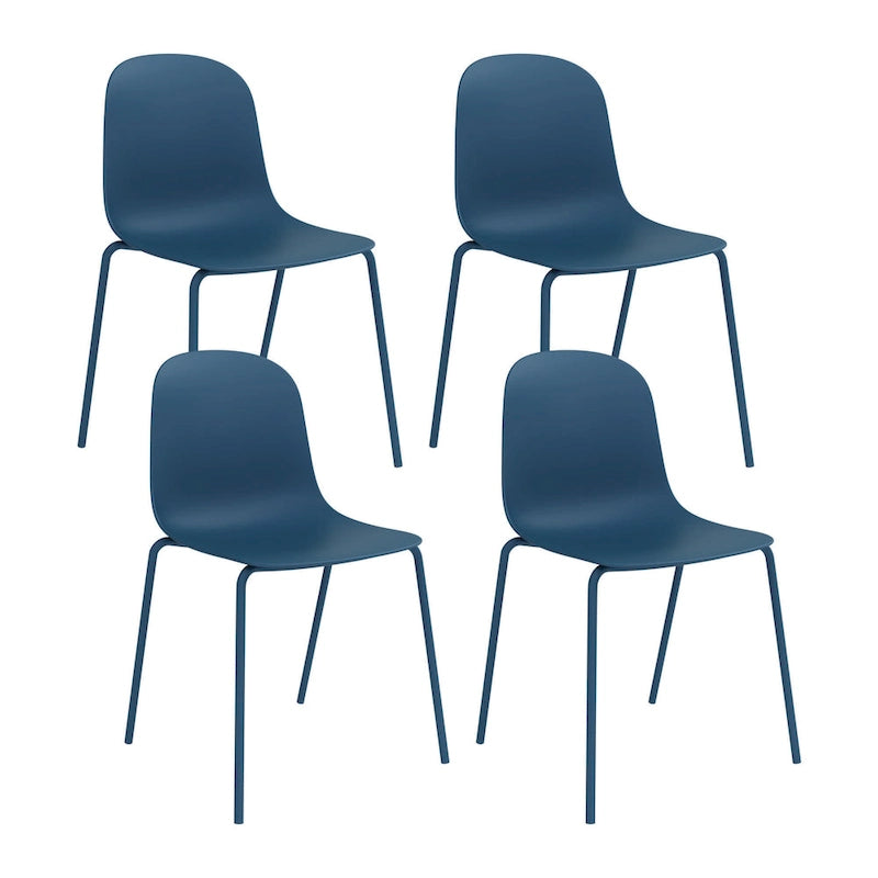 Lot de 4 chaises de salle à manger empilables Serena