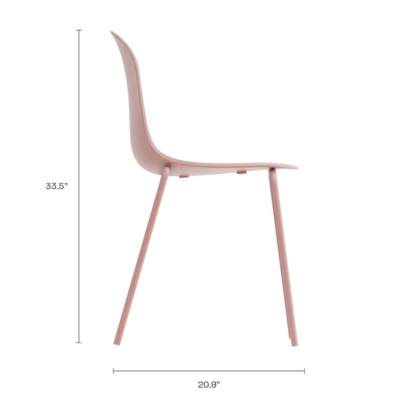 Lot de 4 chaises de salle à manger empilables Serena