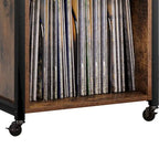 Moasis Record Player Turntable Stand Wheeled with LED Light, Charging Station