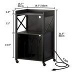 Moasis Record Player Turntable Stand Wheeled with LED Light, Charging Station
