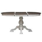 Magnolia Manor Round Pedestal Dining Table with Expandable Leaves - 2 Finishes