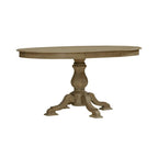 Magnolia Manor Round Pedestal Dining Table with Expandable Leaves - 2 Finishes