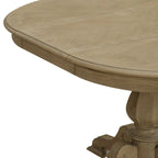 Magnolia Manor Round Pedestal Dining Table with Expandable Leaves - 2 Finishes