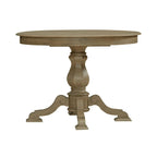 Magnolia Manor Round Pedestal Dining Table with Expandable Leaves - 2 Finishes
