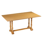 SEI Furniture Eddlewood Farmhouse Drop Leaf Trestle Console to Dining Table
