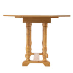 SEI Furniture Eddlewood Farmhouse Drop Leaf Trestle Console to Dining Table