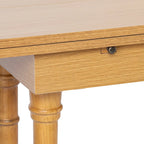 SEI Furniture Eddlewood Farmhouse Drop Leaf Trestle Console to Dining Table