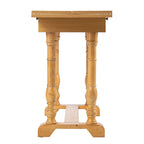 SEI Furniture Eddlewood Farmhouse Drop Leaf Trestle Console to Dining Table