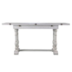 SEI Furniture Eddlewood Farmhouse Drop Leaf Trestle Console to Dining Table