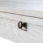 SEI Furniture Eddlewood Farmhouse Drop Leaf Trestle Console to Dining Table