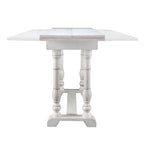 SEI Furniture Eddlewood Farmhouse Drop Leaf Trestle Console to Dining Table