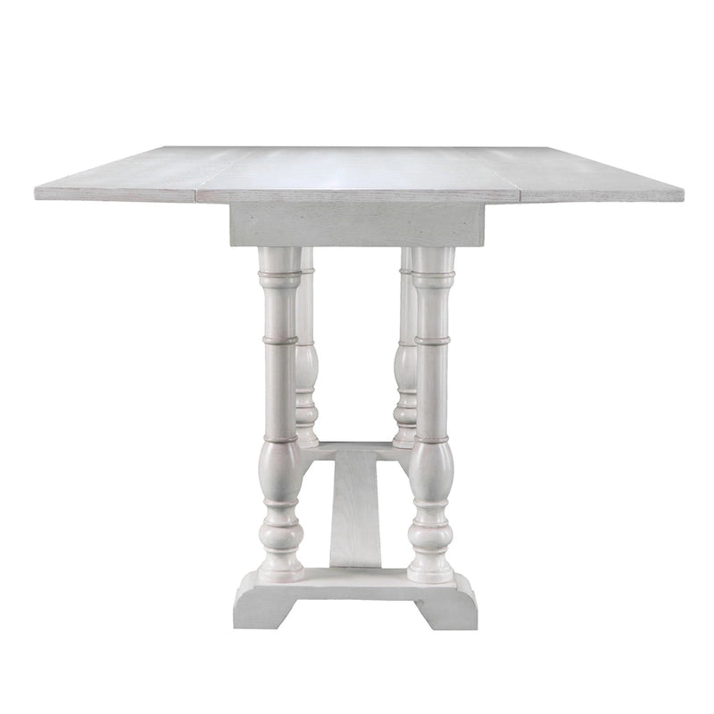 SEI Furniture Eddlewood Farmhouse Drop Leaf Trestle Console to Dining Table
