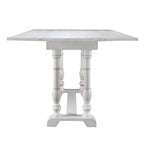 SEI Furniture Eddlewood Farmhouse Drop Leaf Trestle Console to Dining Table
